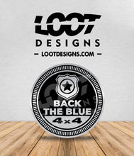 Load image into Gallery viewer, BACK THE BLUE (Custom Officer's #) Badge for Offroad Vehicle