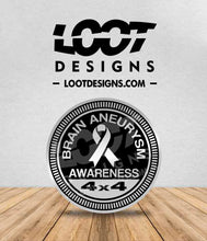 Load image into Gallery viewer, BRAIN ANEURYSM AWARENESS/SURVIVOR Badge for Offroad Vehicle
