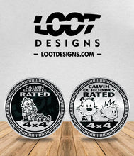 Load image into Gallery viewer, CALVIN & HOBBES RATED Badge for Offroad Vehicle