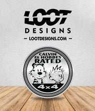 Load image into Gallery viewer, CALVIN & HOBBES RATED Badge for Offroad Vehicle