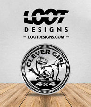 Load image into Gallery viewer, Jurassic RATED / Velociraptor RATED Badge for Offroad Vehicle