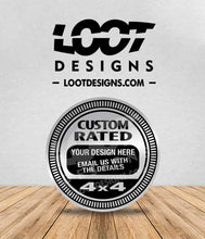 Load image into Gallery viewer, CUSTOM 4X4 RATED TRAIL Badge for Jeep