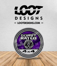 Load image into Gallery viewer, DONUT RATED Badge for Offroad Vehicle