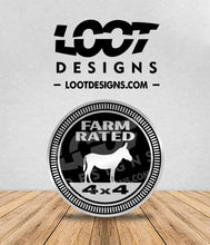 Load image into Gallery viewer, FARM RATED Cow / Chicken / Donkey / Goat & Chicken /Tractor Badge for Offroad Vehicle
