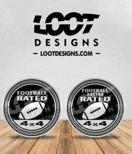 Load image into Gallery viewer, FOOTBALL RATED Badge for Offroad Vehicle