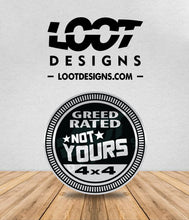 Load image into Gallery viewer, GREED RATED Badge for Offroad Vehicle