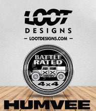 Load image into Gallery viewer, BATTLE RATED Badge for HMMWV