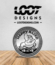 Load image into Gallery viewer, GRUMPY / HAPPY RATED Badge for Offroad Vehicle