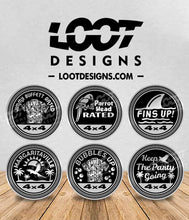 Load image into Gallery viewer, PARROT HEAD / FINS UP! / MARGARITAVILLE / BUBBLES UP / KEEP THE PARTY GOING / BUFFETT Badge for Offroad Vehicle