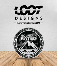 Load image into Gallery viewer, MOUNTAIN RATED Badge for Offroad Vehicle