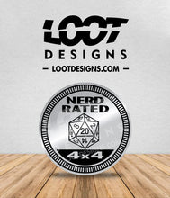 Load image into Gallery viewer, NERD RATED / "NERD INSIDE" Badge for Offroad Vehicle