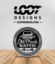 Load image into Gallery viewer, OLD BROADS RATED Badge for Offroad Vehicle