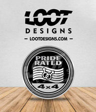 Load image into Gallery viewer, LESBIAN / PRIDE / ALLY RATED Badge for Offroad Vehicle