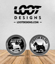 Load image into Gallery viewer, SCOTTISH RATED / SCOTTIE RATED Badge for Offroad Vehicle