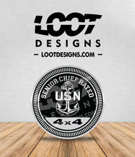 Load image into Gallery viewer, MASTER Chief / SENIOR Chief / CHIEF (USN) RATED Badge for Offroad Vehicle