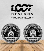 Load image into Gallery viewer, SERGEANT RATED (Major, Command, Staff) Badge for Offroad Vehicle
