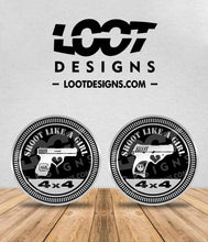 Load image into Gallery viewer, SHOOT LIKE A GIRL Badge for Offroad Vehicle