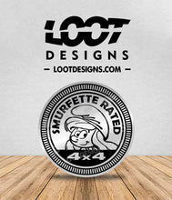 Load image into Gallery viewer, PAPA SMURF / SMURFETTE / GROUCHY RATED Badge for Offroad Vehicle