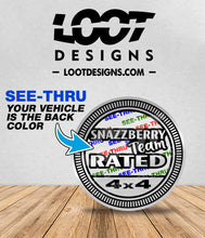 Load image into Gallery viewer, SNAZZBERRY RATED Badge for Offroad Vehicle