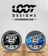 Load image into Gallery viewer, SOCIAL WORKER RATED Badge for Offroad Vehicle