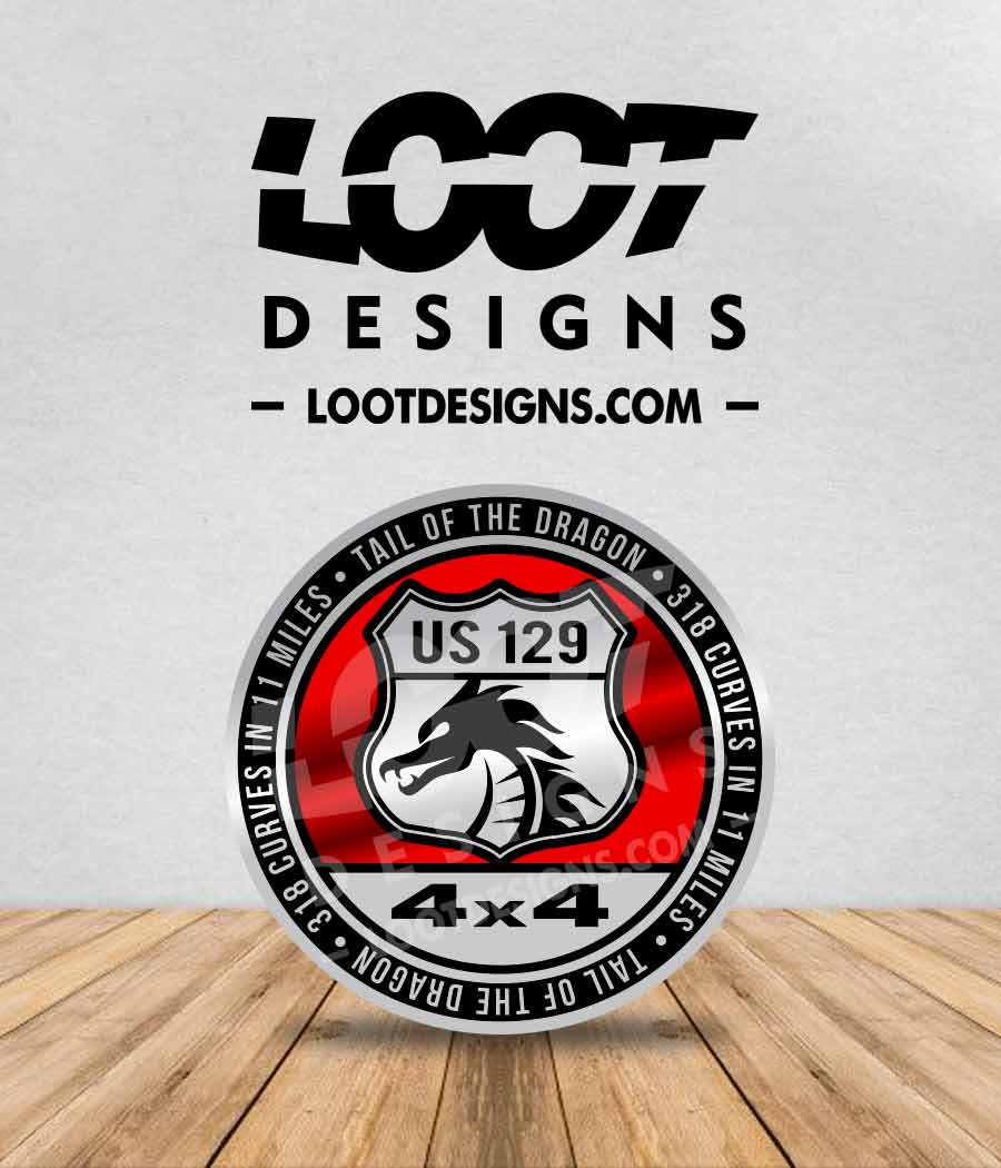 TAIL OF THE DRAGON - US 129 Badge for Offroad Vehicle – Loot Designs
