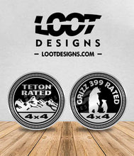 Load image into Gallery viewer, TETON / GRIZZ 399 RATED Badge for Offroad Vehicle