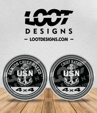 Load image into Gallery viewer, MASTER Chief / SENIOR Chief / CHIEF (USN) RATED Badge for Offroad Vehicle