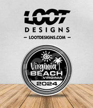 Load image into Gallery viewer, 2024 VIRGINIA BEACH, VA or OCEAN CITY, MD RATED Badge for Offroad Vehicle