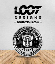 Load image into Gallery viewer, TRANSFORMERS / GRIMLOCK / AUTOBOT RATED Badge for Offroad Vehicle