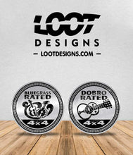 Load image into Gallery viewer, BLUEGRASS / DOBRO RATED Badge for Offroad Vehicle