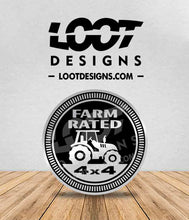 Load image into Gallery viewer, FARM RATED Cow / Chicken / Donkey / Goat & Chicken /Tractor Badge for Offroad Vehicle