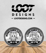 Load image into Gallery viewer, NIGHT / LIGHT FURY RATED Badge for Offroad Vehicle