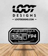 Load image into Gallery viewer, 4xE RECALLS Honor Badge for Offroad Vehicle