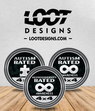 Load image into Gallery viewer, AUTISM / NEURODIVERSITY RATED Badge for Offroad Vehicle