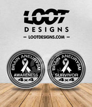 Load image into Gallery viewer, BRAIN ANEURYSM AWARENESS/SURVIVOR Badge for Offroad Vehicle