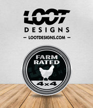 Load image into Gallery viewer, FARM RATED Cow / Chicken / Donkey / Goat & Chicken /Tractor Badge for Offroad Vehicle