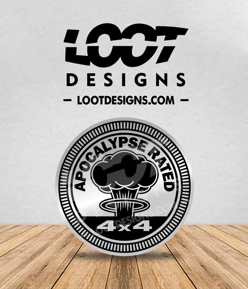 APOCALYPSE RATED (custom) Badge for Offroad Vehicle