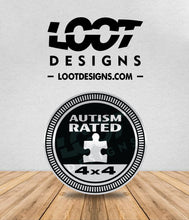 Load image into Gallery viewer, AUTISM / NEURODIVERSITY RATED Badge for Offroad Vehicle
