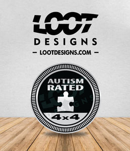 AUTISM / NEURODIVERSITY RATED Badge for Offroad Vehicle