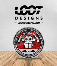 Load image into Gallery viewer, CHILD / BABY YODA / JEDI / GROGU RATED Badge for Offroad Vehicle
