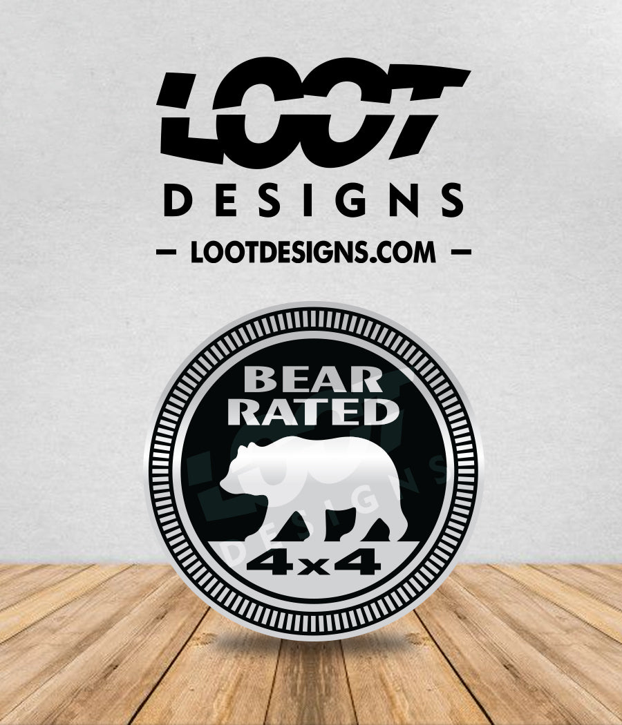 BEAR RATED Badge for Offroad Vehicle – Loot Designs