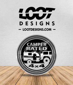 CAMPER RATED Badge for Offroad Vehicle