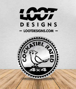 COCKATIEL RATED Badge for Offroad Vehicle