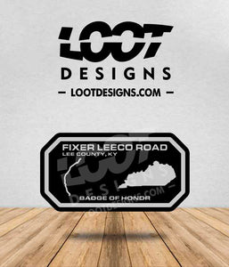 FIXER LEECO ROAD - KY Honor Badge for Offroad Vehicle