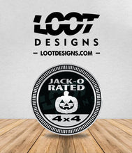 Load image into Gallery viewer, JACK-O / PUMPKIN RATED Badge for Offroad Vehicle
