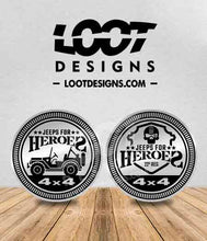 Load image into Gallery viewer, JEEPS FOR HEROES Badge for Offroad Vehicle
