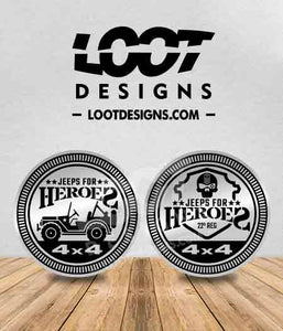 JEEPS FOR HEROES Badge for Offroad Vehicle