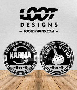 KARMA RATED Badge for Offroad Vehicle