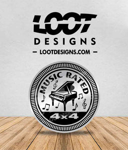 MUSIC RATED Badge for Offroad Vehicle