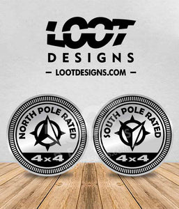 NORTH / SOUTH POLE RATED Badge for Offroad Vehicle